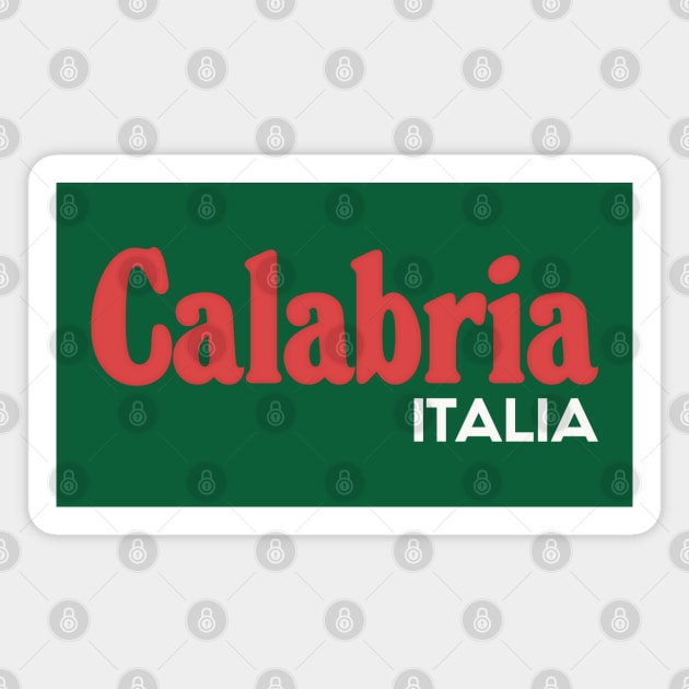 Calabria - Retro Style Italian Region Design Magnet by DankFutura